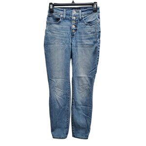 Lucky Brand Bridgette High Rise Button Fly Ankle Skinny Light Denim Jeans 2/24